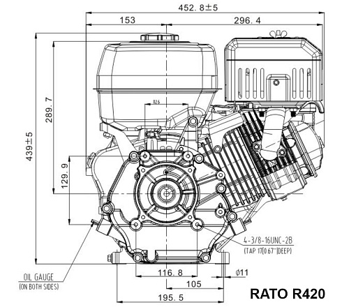 Бензиновый двигатель RATO R420