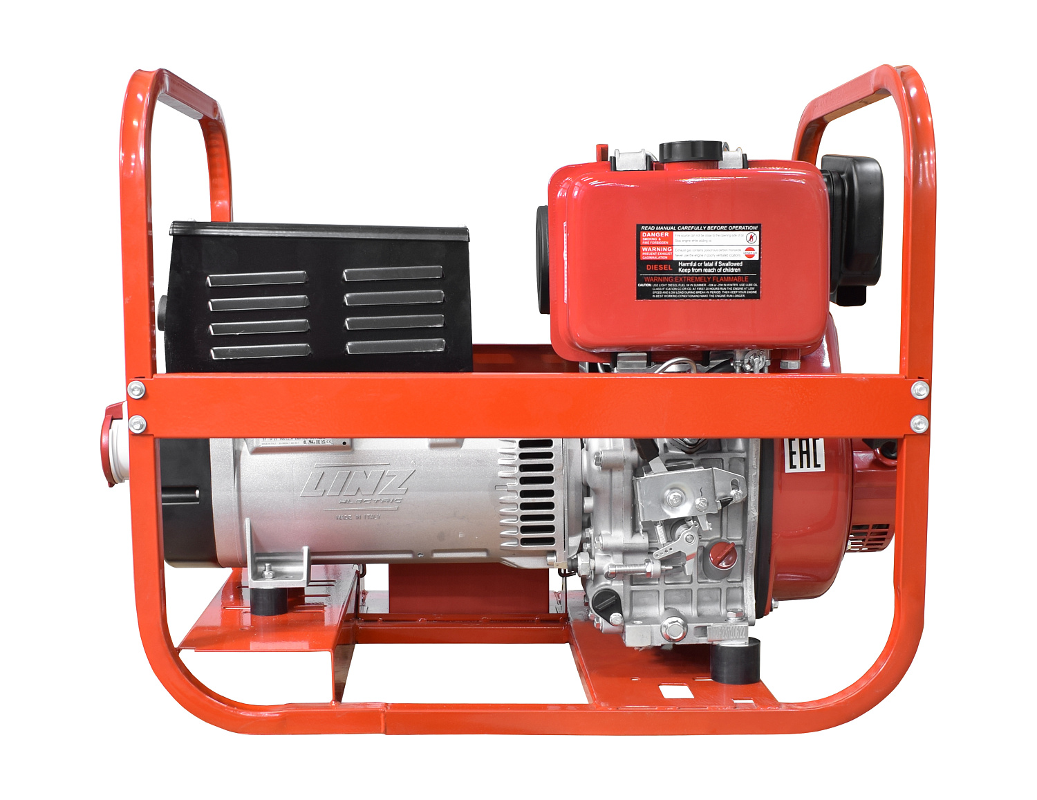 Электроагрегат сварочный дизельный REDVOLT АСПДВ 220-6,5/3,5-Т400/230 ВЭ-С с генератором LINZ (Италия)